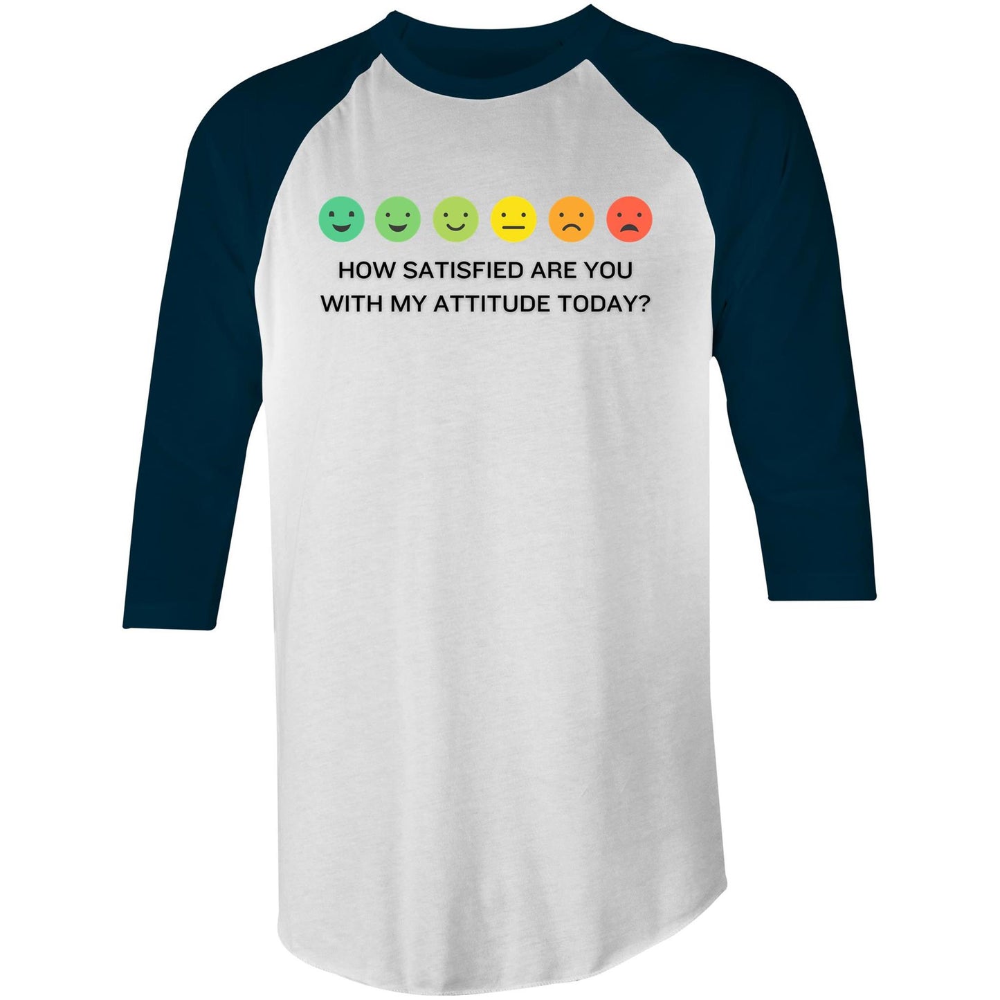 ATTITUDE RATING - AS Colour Raglan - 3/4 Sleeve T-Shirt - Downscale & Healthcare from Anywhere Online Shop