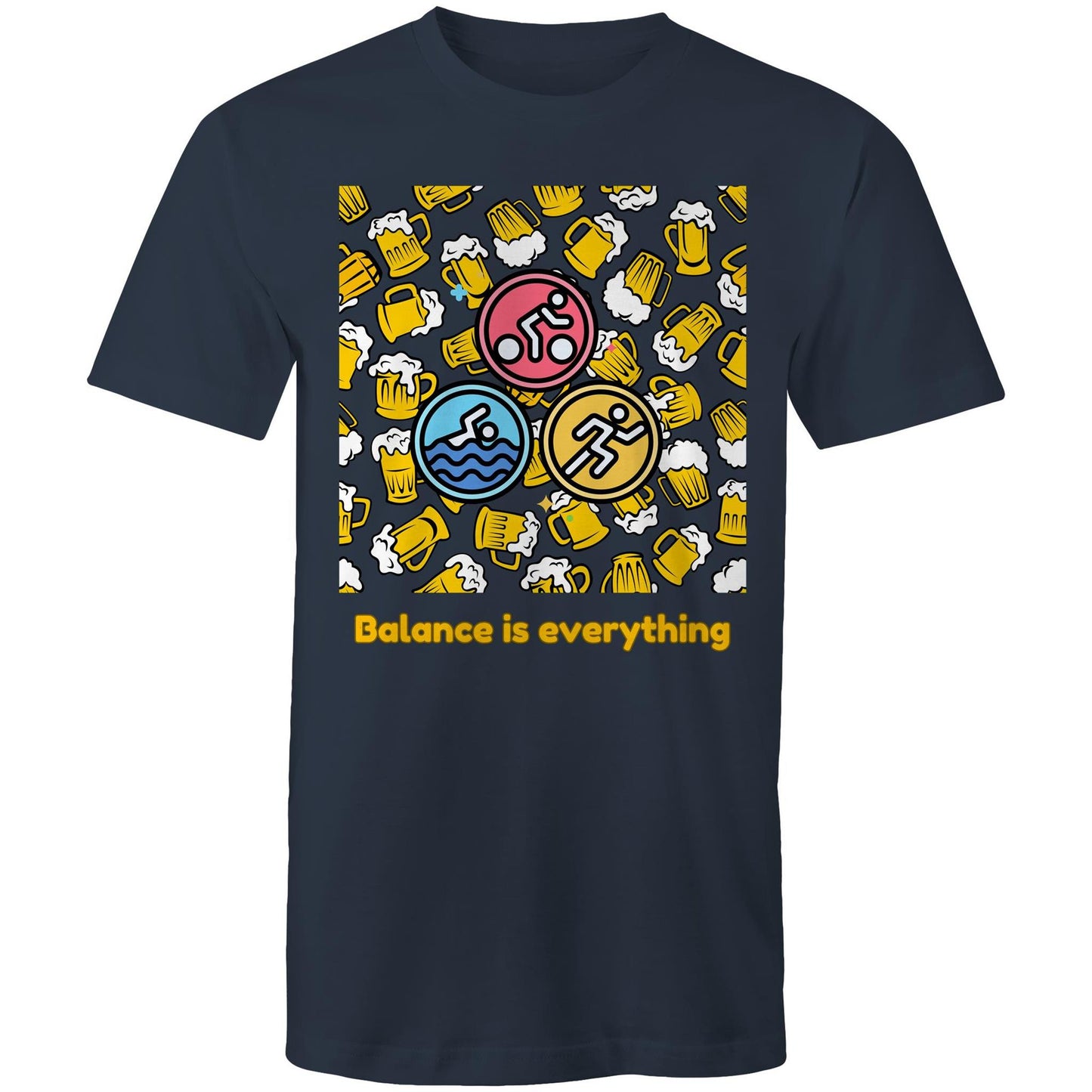 TRIATHLETE - BALANCE IS EVERYTHING - AS Colour Staple - Mens T-Shirt - Downscale & Healthcare from Anywhere Online Shop