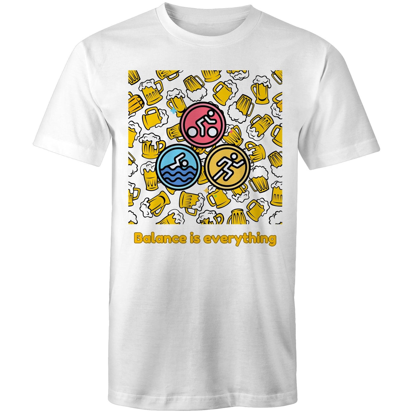 TRIATHLETE - BALANCE IS EVERYTHING - AS Colour Staple - Mens T-Shirt - Downscale & Healthcare from Anywhere Online Shop