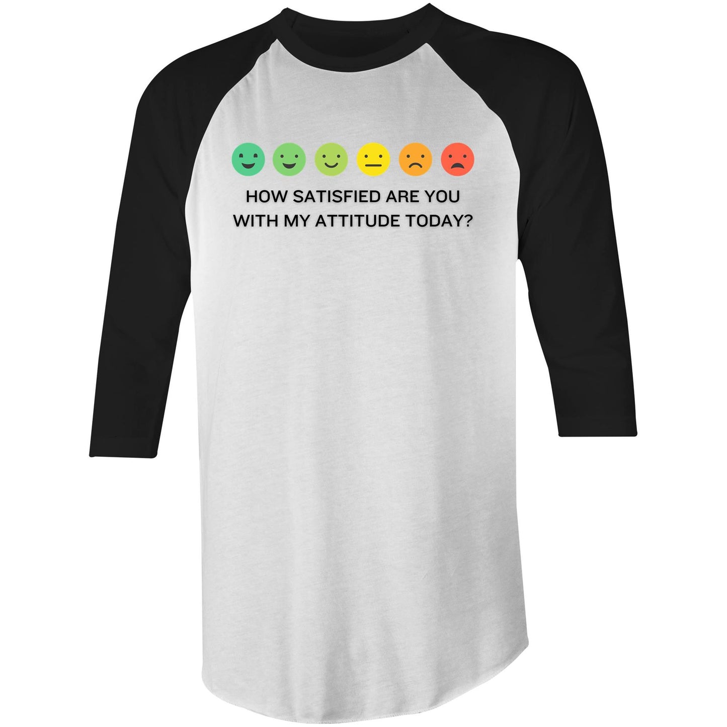 ATTITUDE RATING - AS Colour Raglan - 3/4 Sleeve T-Shirt - Downscale & Healthcare from Anywhere Online Shop