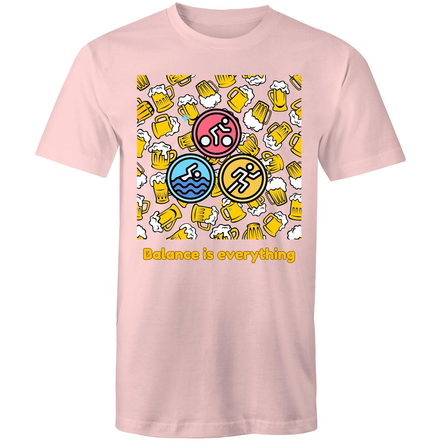 TRIATHLETE - BALANCE IS EVERYTHING - AS Colour Staple - Mens T-Shirt - Downscale & Healthcare from Anywhere Online Shop