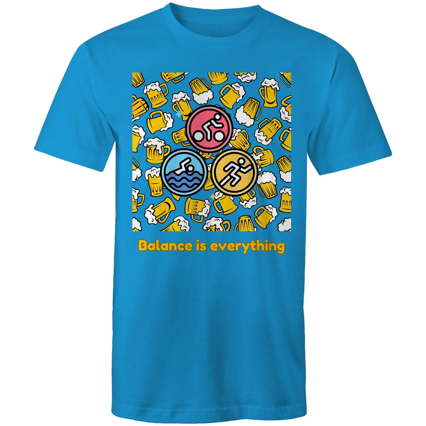 TRIATHLETE - BALANCE IS EVERYTHING - AS Colour Staple - Mens T-Shirt - Downscale & Healthcare from Anywhere Online Shop