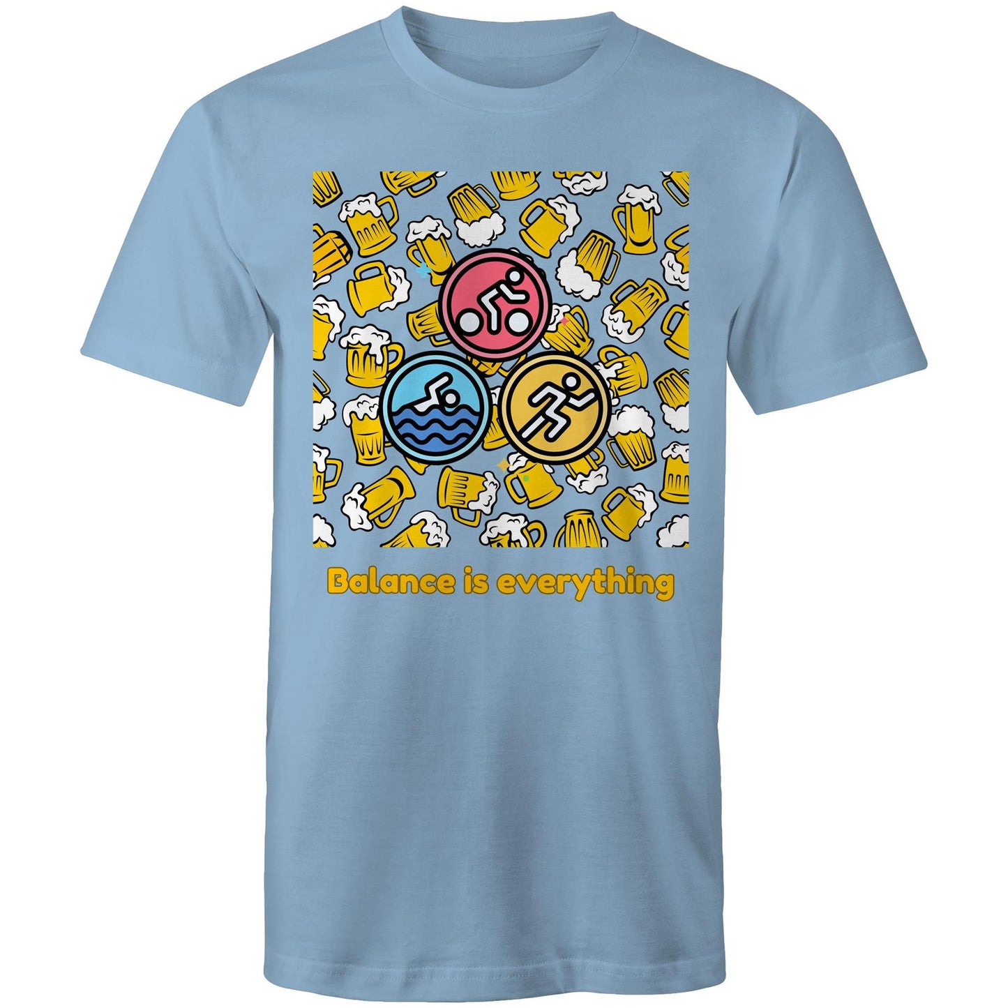 TRIATHLETE - BALANCE IS EVERYTHING - AS Colour Staple - Mens T-Shirt - Downscale & Healthcare from Anywhere Online Shop