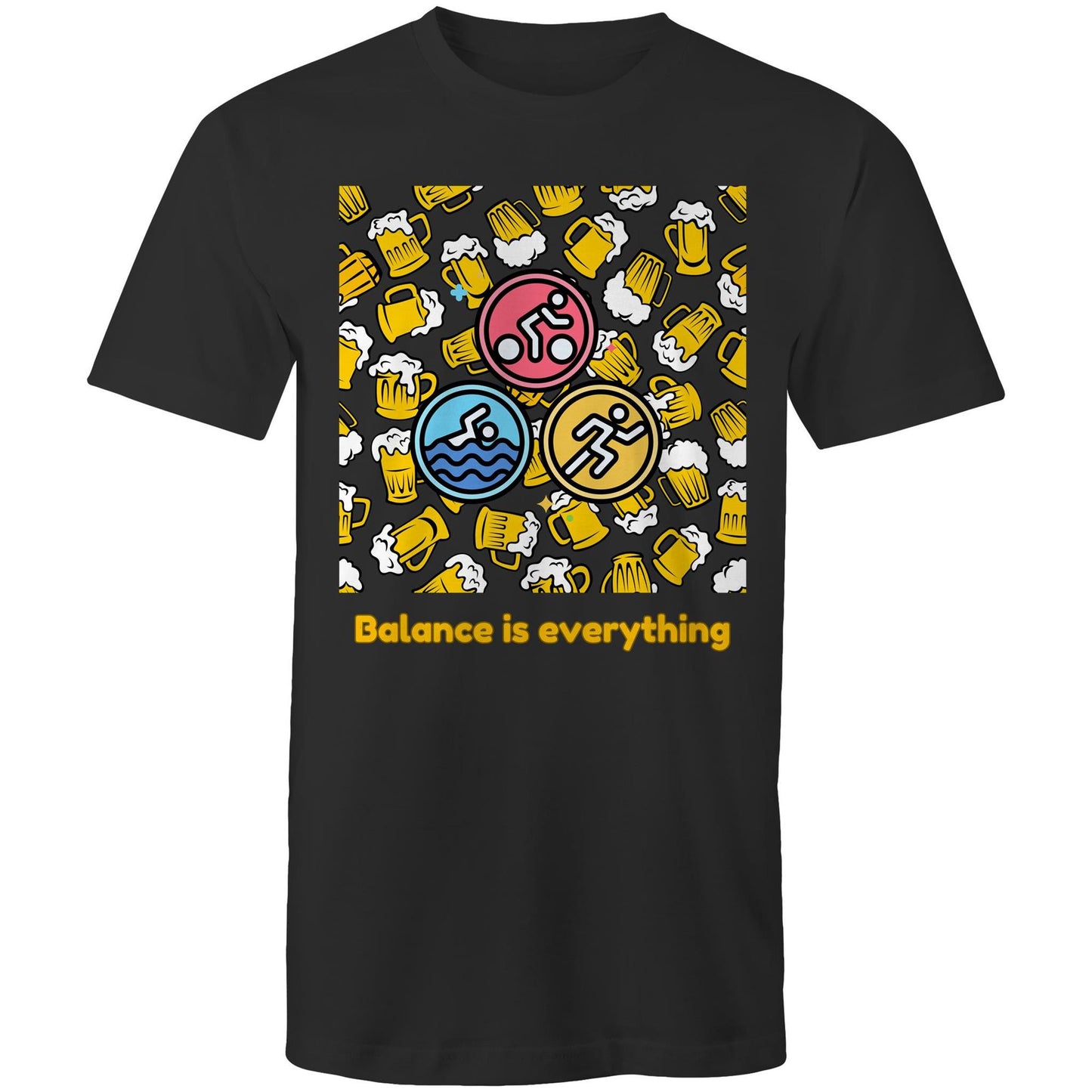TRIATHLETE - BALANCE IS EVERYTHING - AS Colour Staple - Mens T-Shirt - Downscale & Healthcare from Anywhere Online Shop