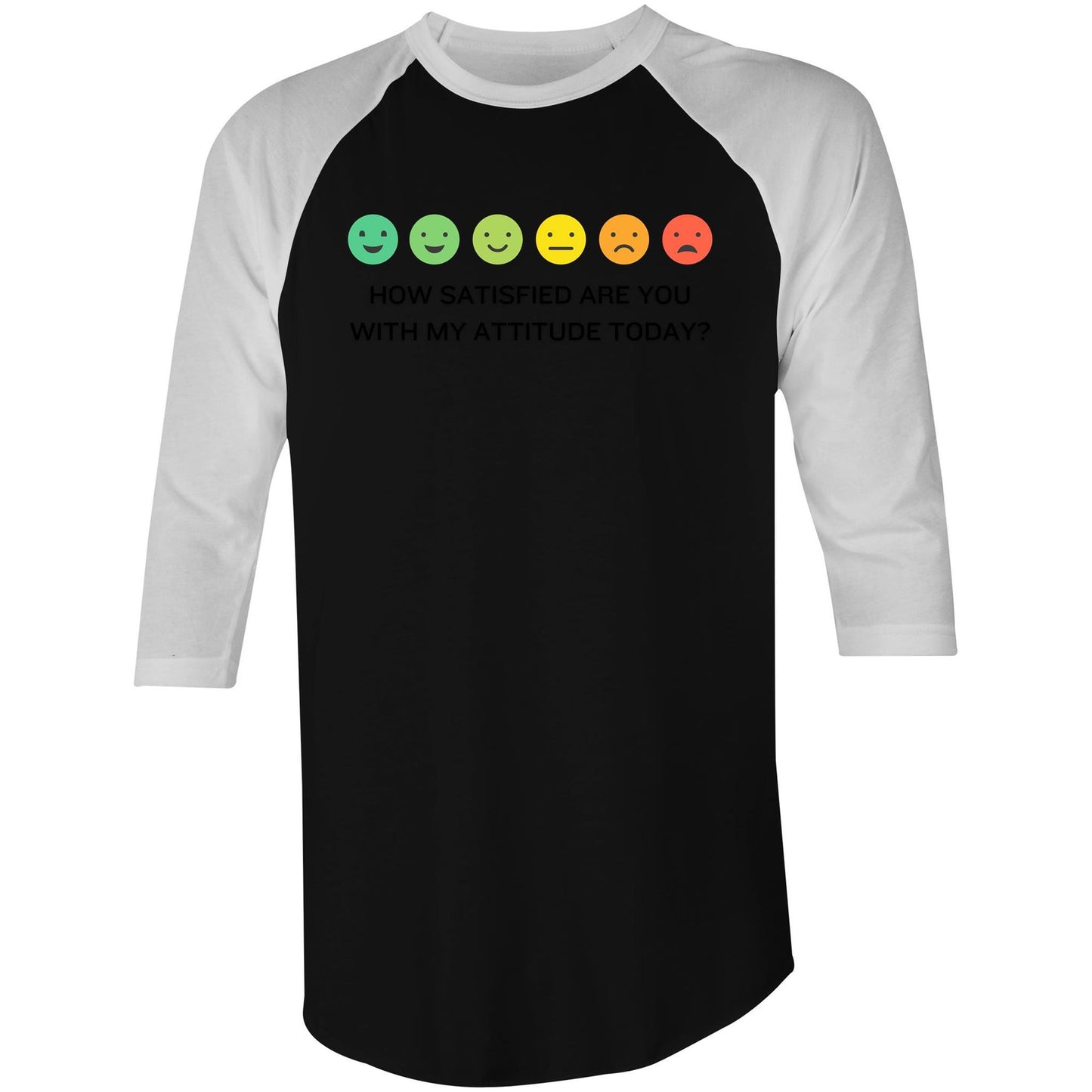 ATTITUDE RATING - AS Colour Raglan - 3/4 Sleeve T-Shirt - Downscale & Healthcare from Anywhere Online Shop