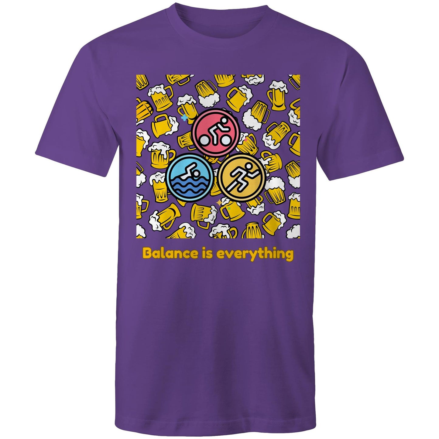TRIATHLETE - BALANCE IS EVERYTHING - AS Colour Staple - Mens T-Shirt - Downscale & Healthcare from Anywhere Online Shop