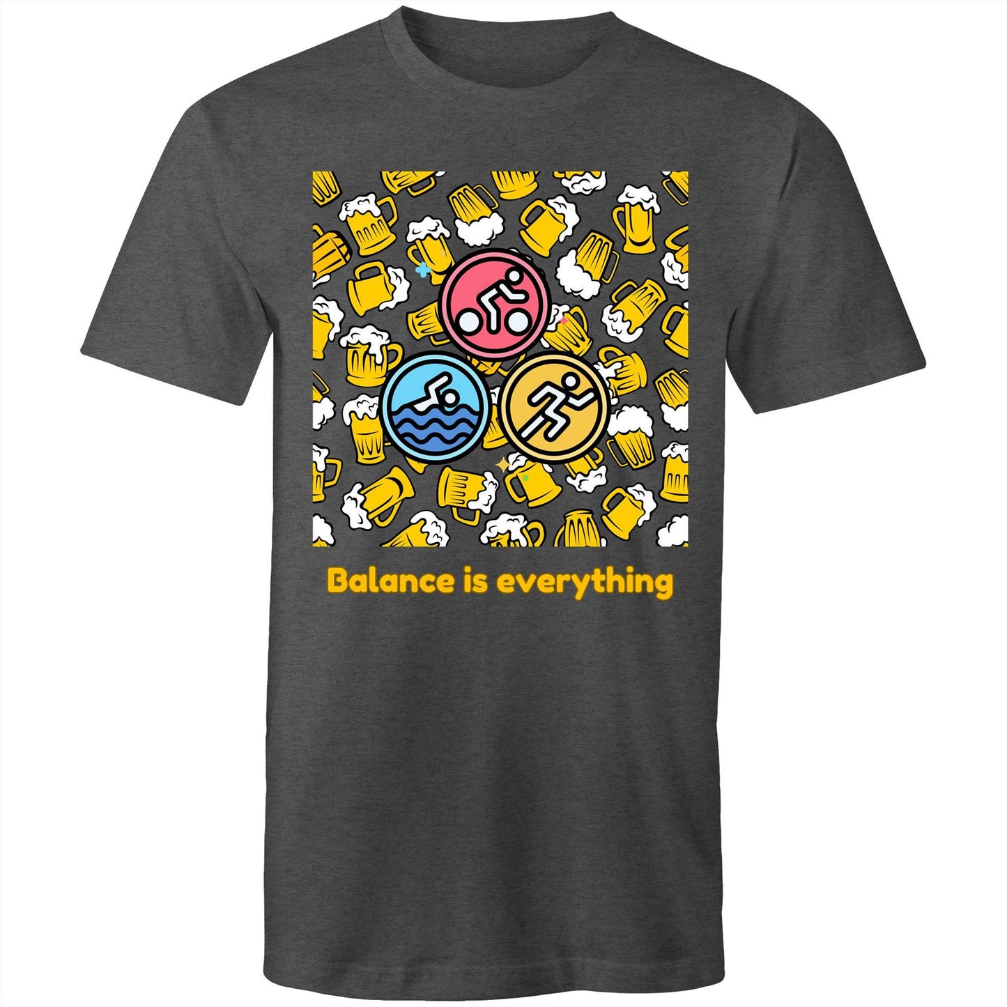 TRIATHLETE - BALANCE IS EVERYTHING - AS Colour Staple - Mens T-Shirt - Downscale & Healthcare from Anywhere Online Shop