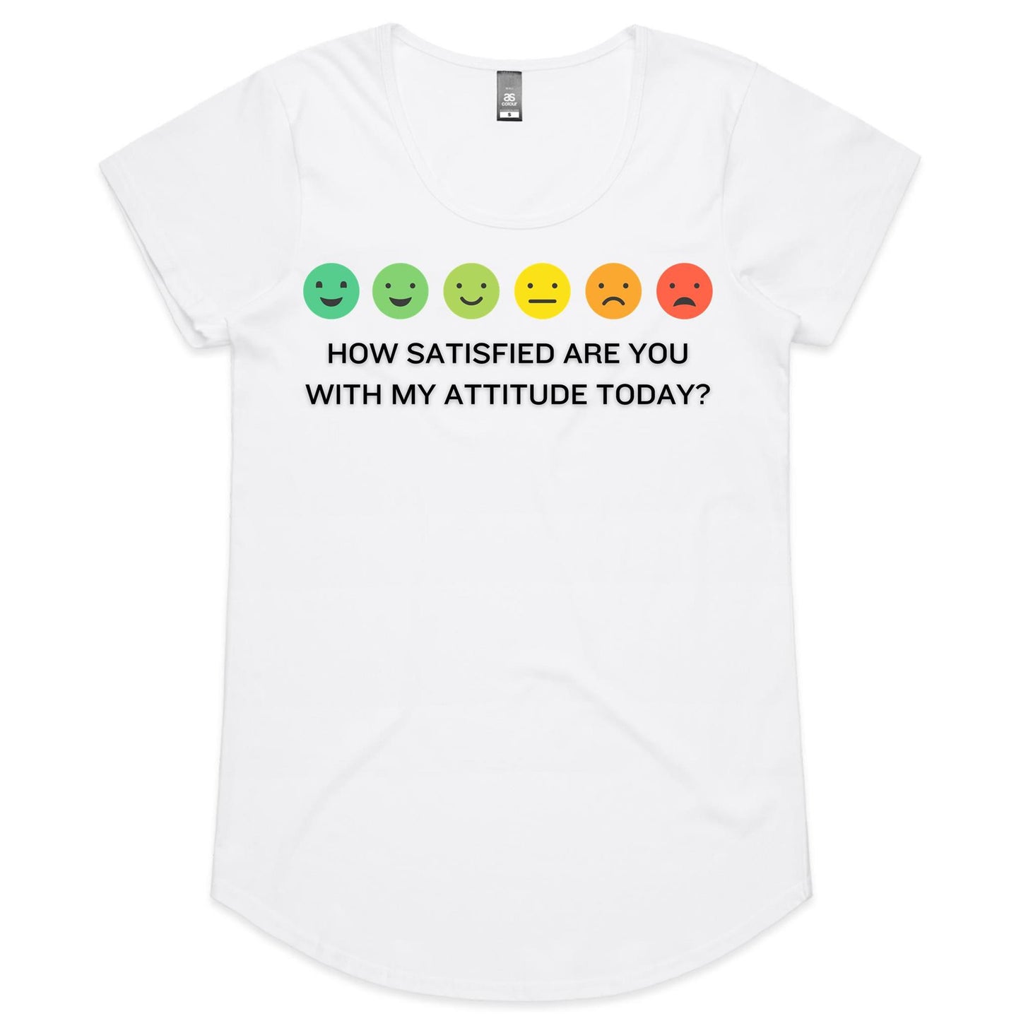ATTITUDE RATING - AS Colour Mali - Womens Scoop Neck T-Shirt - Downscale & Healthcare from Anywhere Online Shop
