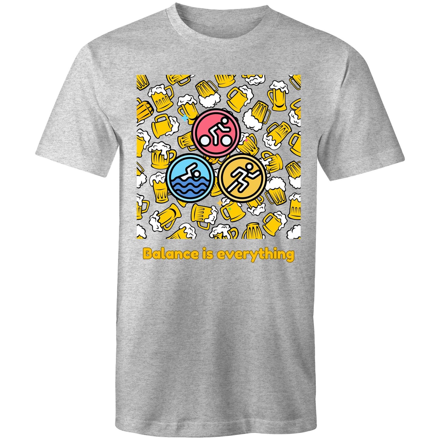 TRIATHLETE - BALANCE IS EVERYTHING - AS Colour Staple - Mens T-Shirt - Downscale & Healthcare from Anywhere Online Shop