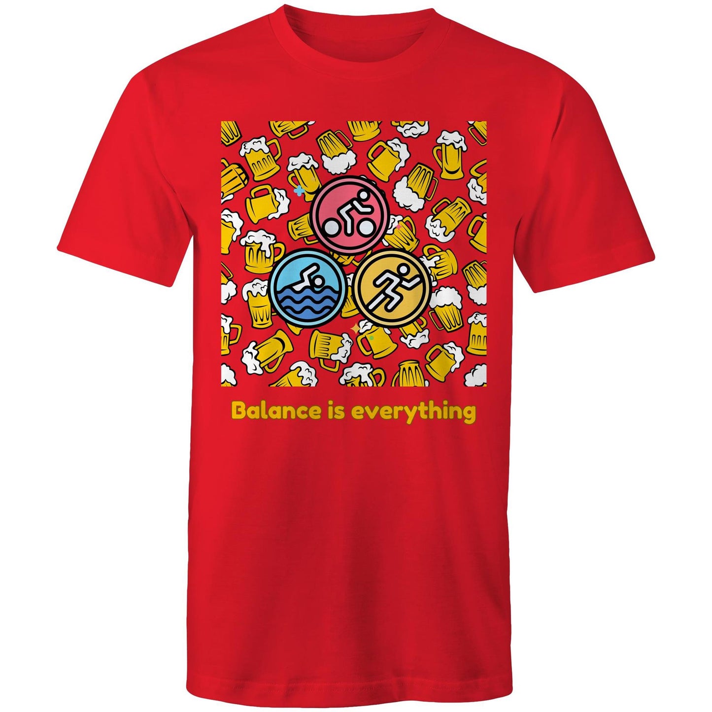 TRIATHLETE - BALANCE IS EVERYTHING - AS Colour Staple - Mens T-Shirt - Downscale & Healthcare from Anywhere Online Shop
