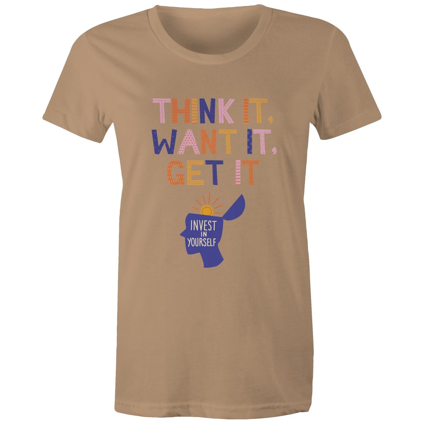 INVEST IN YOURSELF - AS Colour - Women's Maple Tee